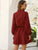 Button Front Drawstring Waist Gingham Dress