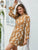Plants Print Frill High Waist Dress