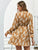 Plants Print Frill High Waist Dress