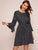 Dalmatian Print Flounce Sleeve Belted Dress