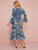 Paisley Pattern Split Thigh Tie Wrap Dress
