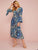 Paisley Pattern Split Thigh Tie Wrap Dress