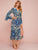 Paisley Pattern Split Thigh Tie Wrap Dress