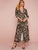 Leopard Print Tie Wrap Split Thigh Dress