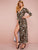 Leopard Print Tie Wrap Split Thigh Dress