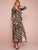 Leopard Print Tie Wrap Split Thigh Dress