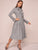 Tie Neck Plaid Button Up Shirt Dress