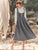 Contrast Lace Ruffle Trim Pinafore Dress