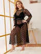 Plus Heart Print Sheer Mesh Dress