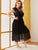 Plus Contrast Lace Sheer Mesh Dress