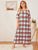 Plus Tartan Print Maxi Night Dress