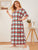 Plus Tartan Print Maxi Night Dress
