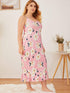 Plus Floral Print Cami Night Dress