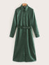 Button Through Belted Shirt Dress