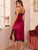 Lace Trim Split Side Velvet Night Dress