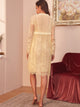 2pack Contrast Lace Mesh Night Dress & Robe