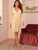 2pack Contrast Lace Mesh Night Dress & Robe