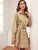 O-ring Belted Button Front Shirt Dress