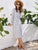 Polka Dot Tie Neck Layered Hem Dress