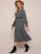 Ditsy Floral Print Ruffle Hem Shirt Dress