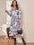 Landscape Print Button Through Belted Shirt Dress