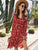 Floral Print Knotted Wrap Dress