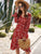 Floral Print Knotted Wrap Dress