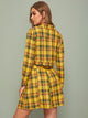 Plaid Button Front Crop Jacket & Skirt