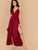 Crisscross Backless Wrap Hem Maxi Dress