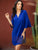 Notch Collar Flounce Sleeve Tunic Dress