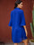 Notch Collar Flounce Sleeve Tunic Dress