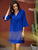 Notch Collar Flounce Sleeve Tunic Dress