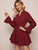 Gingham Flounce Sleeve Swing Ruffle Hem Dress
