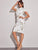 Mock-neck Floral Print Midi Pencil Dress