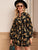 Floral Print Stand Collar Shirt Dress