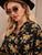 Floral Print Stand Collar Shirt Dress