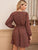 Chiffon Ditsy Floral Surplice Neck A-line Dress