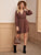 Chiffon Ditsy Floral Surplice Neck A-line Dress