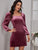 Solid Tie Backless Velvet Dress