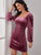 Solid Tie Backless Velvet Dress