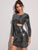 Twist Front Sequin Bodycon Dress