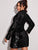 Knot Side Lapel Collar Sequin Dress