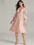 Premium High Waist Bishop Sleeve Satin Dress