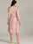 Premium High Waist Bishop Sleeve Satin Dress