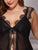 Plus Lace Trim Mesh Dress With Thong