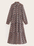 Allover Print Longline Shirt Dress