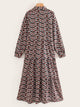 Allover Print Longline Shirt Dress