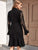 Tie Neck Contrast Lace Fishtail Dress