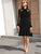 Tie Neck Contrast Lace Fishtail Dress