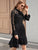 Tie Neck Contrast Lace Fishtail Dress